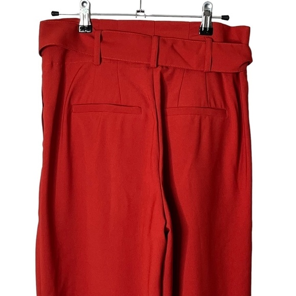 Madewell NEW Drapey Paperbag Tie Pants Red Women’s Size 2 High Waist Cropped - Picture 6 of 10